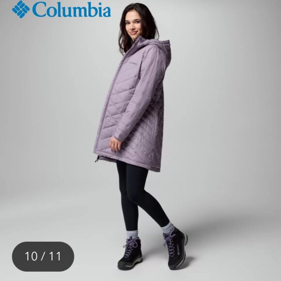 NWOT Columbia Heavenly Long Hooded Jacket in Purple - Picture 15 of 16